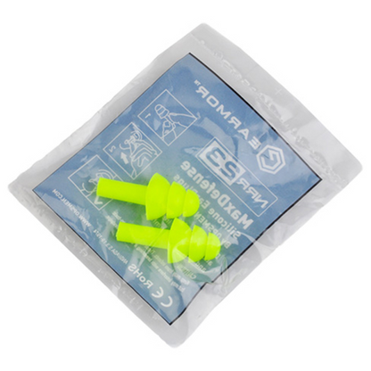 EARMOR M03 MaxDefense silikoniniai ausų kištukai NRR 23 dB žali