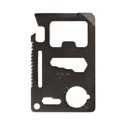 MIL-TEC Išgyvenimo įrankis iš nerūdijančio plieno su dėklu juodas