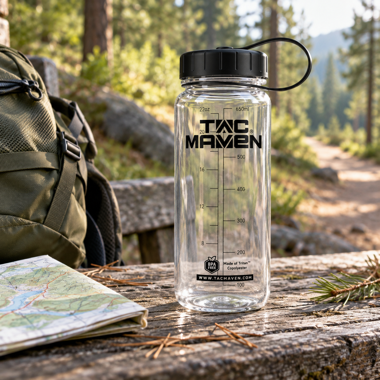 TAC MAVEN Norman Tritan 650 ml gertuvė be BPA skaidri