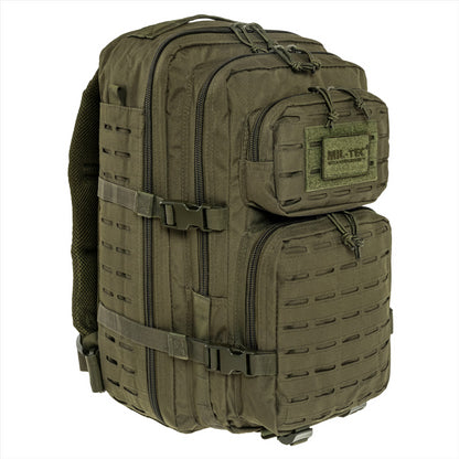 MIL-TEC U.S. ASSAULT taktinė kuprinė su Laser Cut Loop sistema, 36 litrų talpos, patvari ir kompaktiška.