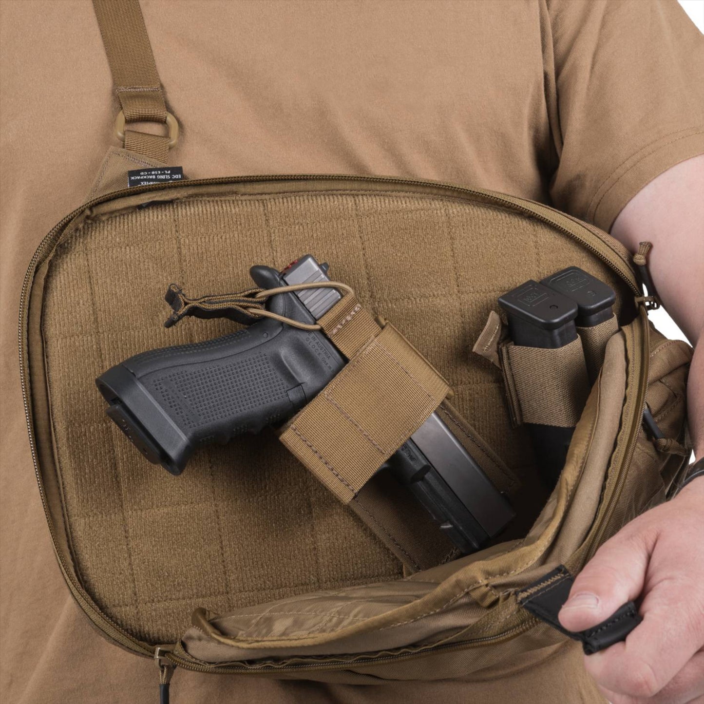 Helikon-Tex EDC kuprinė per petį Cordura nailonas juoda