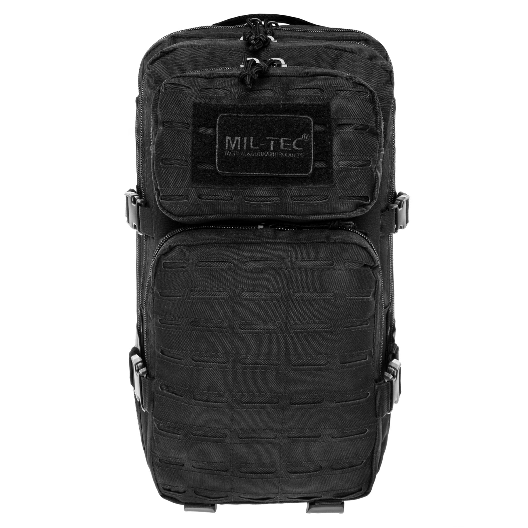 MIL-TEC U.S. ASSAULT taktinė kuprinė su Laser Cut Loop sistema, juodos spalvos, 36 l talpos.