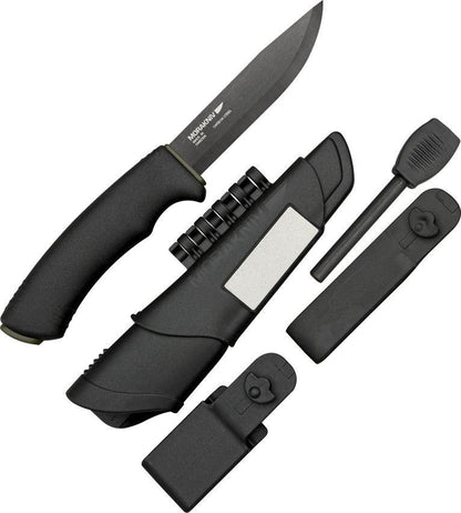 MORAKNIV Bushcraft stovyklavimo peilis su ugnies skeltuvu ir dėklu