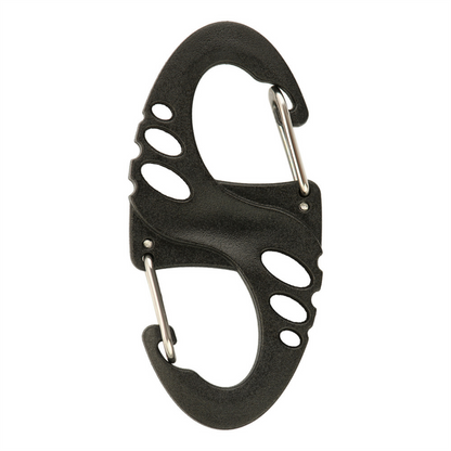 M-TAC S-Hook plastikinis karabinas taktinei įrangai tvirtinti juodas