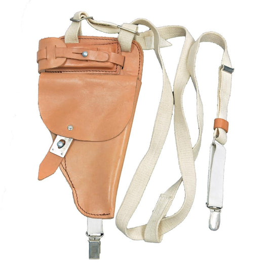 Rytų Vokietijos kariuomenės M74 odinis pistolėto dėklas rudas