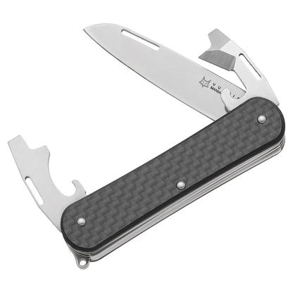 Fox Knives VULPIS FX-VP130-3 CF daugiafunkcinis kišeninis peilis iš M390 plieno