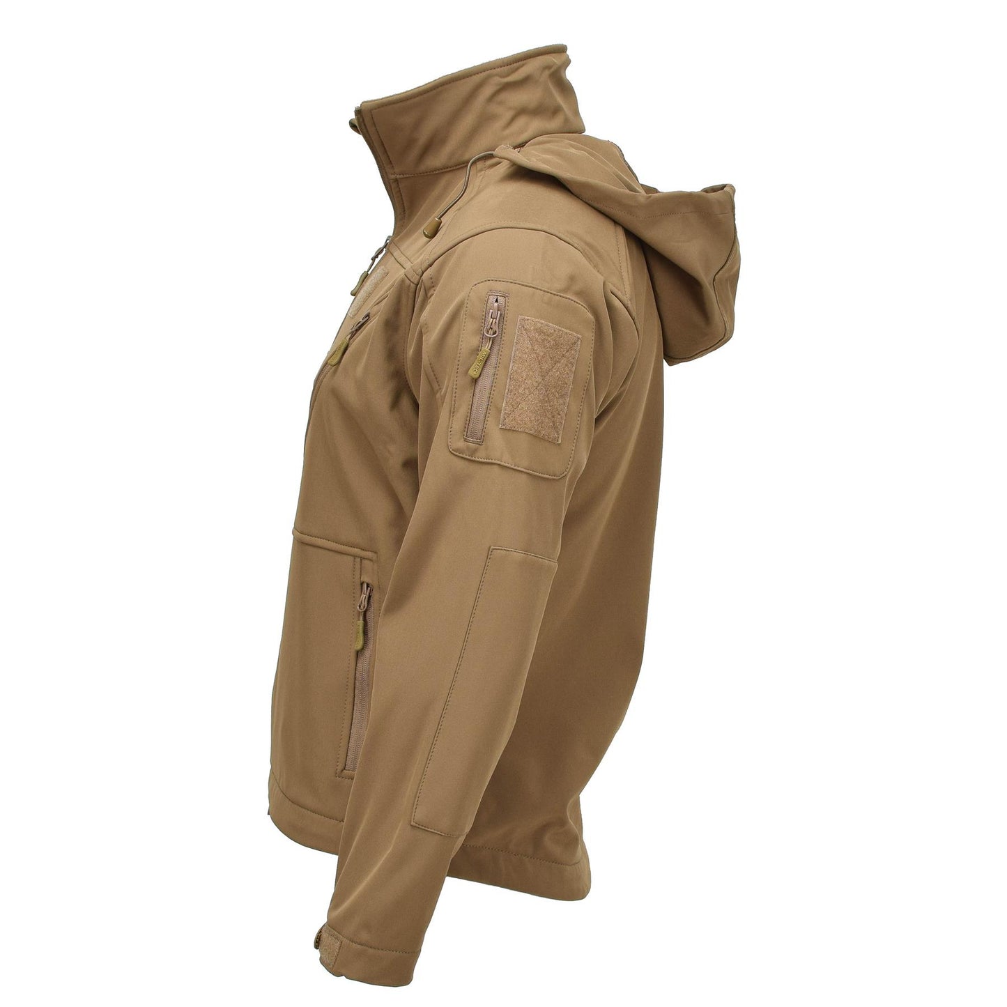 MIL-TEC soft shell vandeniui atsparus taktinis švarkas šviesiai rudos spalvos