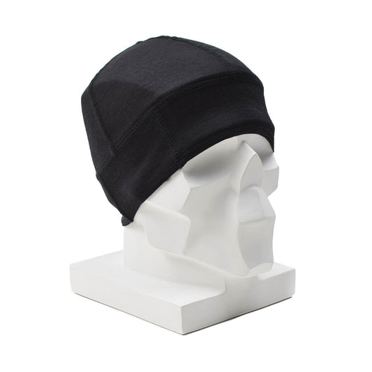 A.Blochl beanie stiliaus merino vilnos kepurė juodos spalvos