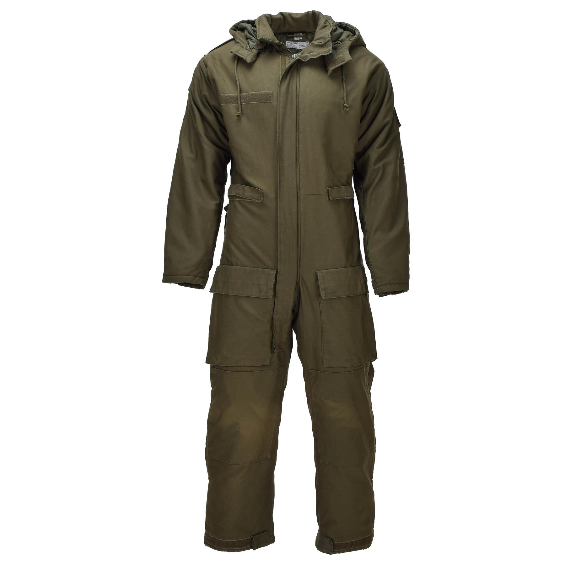 Austrijos kariuomenės tankistų kombinezonas su gobtuvu alyvuogių