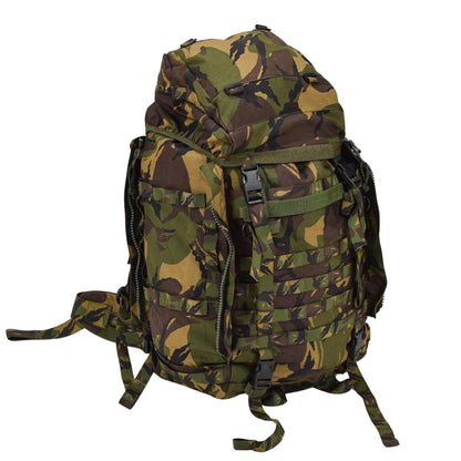 Olandijos kariuomenės taktinė kuprinė 60L su MOLLE tvirtinimais Woodland kamufliažas patvari ir talpi kuprinė.