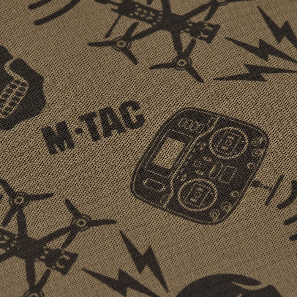 M-TAC mikrofliso kaklo mova Drone Pattern lauko veiklai Tan spalvos