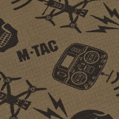 M-TAC mikrofliso kaklo mova Drone Pattern lauko veiklai Tan spalvos
