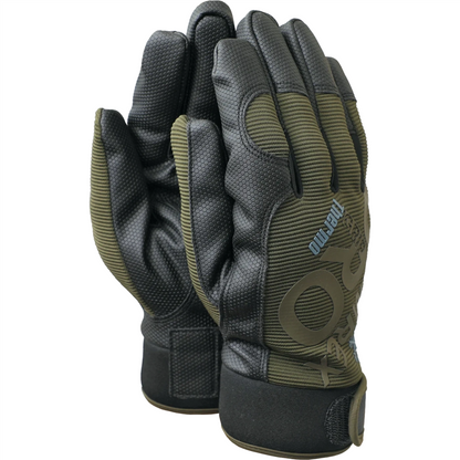 Tamrex ProGrip Thermo žieminės pirštinės su Hexagrip odiniu delnu alyvuogių
