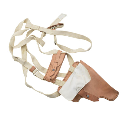 Rytų Vokietijos kariuomenės M74 odinis pistolėto dėklas rudas