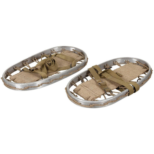 Italijos kariuomenės sniego batai aliuminio rėmo su dirželiais