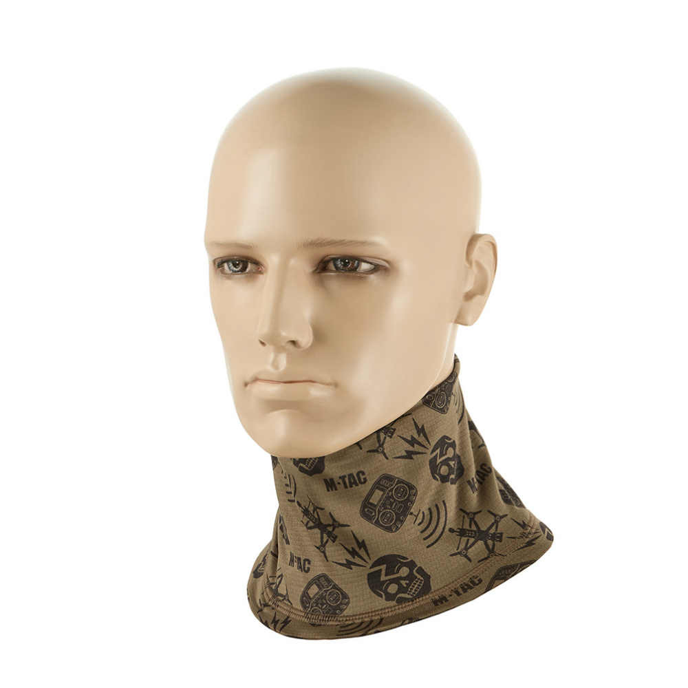 M-TAC mikrofliso kaklo mova Drone Pattern lauko veiklai Tan spalvos