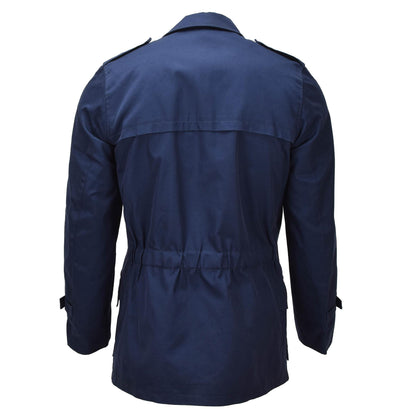 Olandijos kariuomenės parkos tipo striukė su pamušalu mėlyna