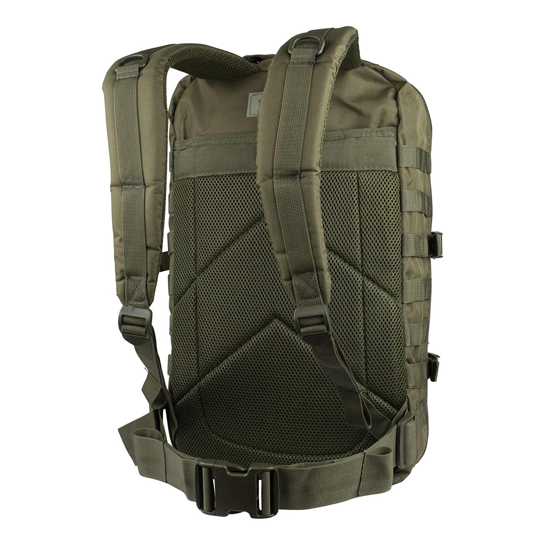 MIL-TEC U.S. Assault combat backpack trekking hiking outdoor rucksack 36L olive su paminkštintomis petnešomis ir juosmens diržu