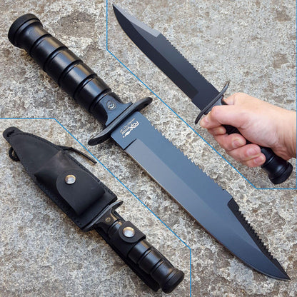 Fox Knives Military Explorer taktinis peilis su fiksuota geležte ir seruota nugarėle