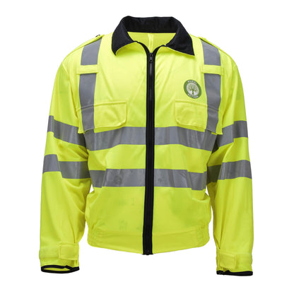 Škotijos bendruomenės savanorių šviesą atspindinti Hi-Vis striukė geltona
