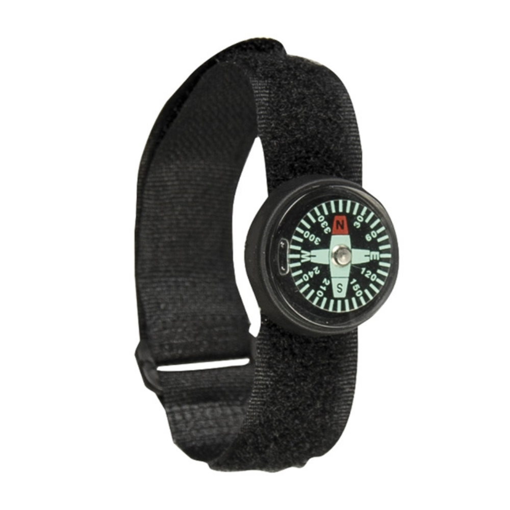 Mil-Tec kompasas laikrodžio dirželiui 360° navigacijai juodas