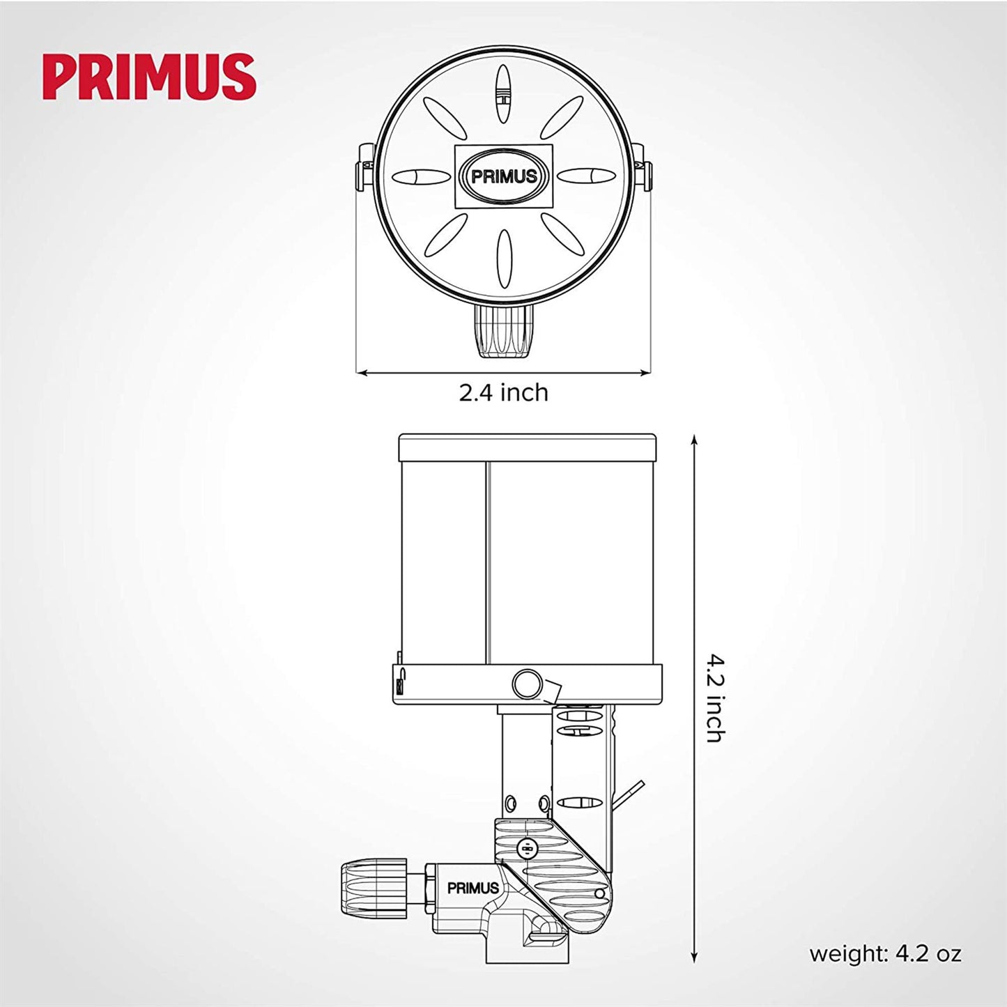 Primus Micron dujinis turistavimo stovyklavimo žibintas reguliuojamas šviesumas