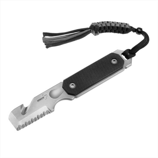 Boker Plus Cop Tool fiksuoto ašmens peilis iš 440C nerūdijančio plieno su G10 rankena ir virvelės anga.