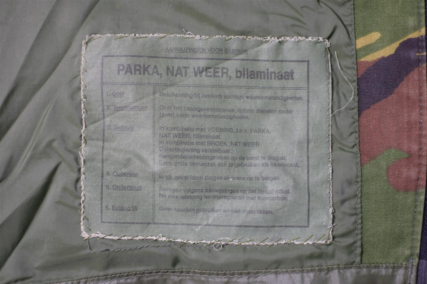 Nyderlandų kariuomenės GoreTex parka neperšlampamas švarkas DPM marginimo