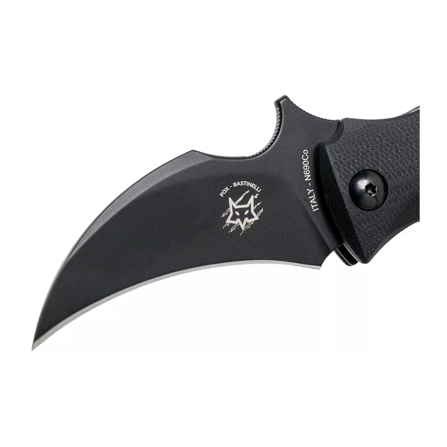 Fox Knives BLACK BIRD sulankstomas kišeninis karambito formos peilis su N690Co plieno ašmenimis