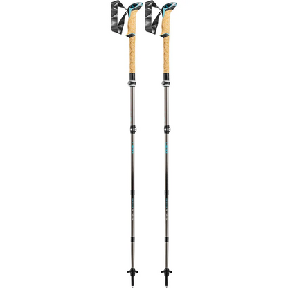 LEKI Cressida FX Carbon moteriškos sulankstomos žygių lazdos 100–120 cm (2 vnt.)