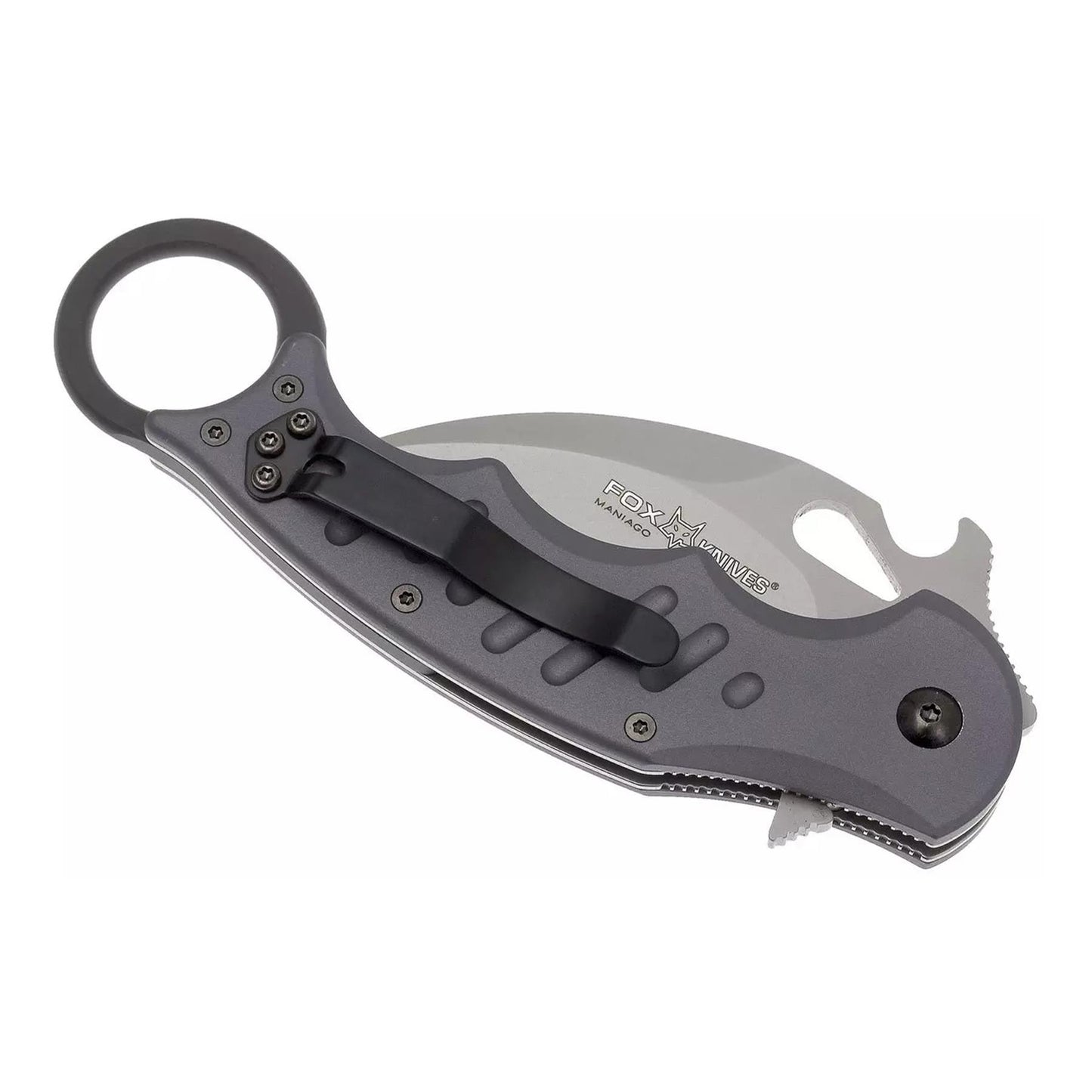 Fox Knives Mini Karambit FX-478 sulankstomas peilis N690Co plieno ašmenys pilkas