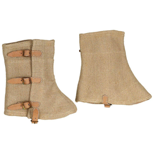 Italijos kariuomenės gaitrai su odiniais intarpais Khaki spalvos